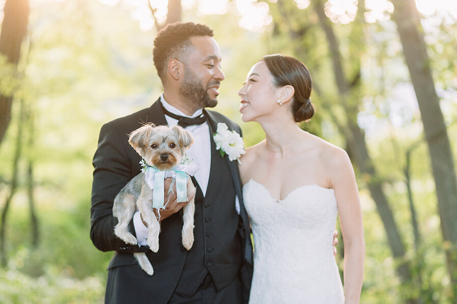 犬と一緒に結婚式